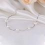 HXZZ Fine Jewelry Women Gifts Freshwater Cultured White Pearl Bracelet and Necklace 925 Sterling Silver