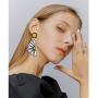D.Rosse Fashion Unique Funny Lightweight Acrylic Big Daisy Flower Dangle Drop Earrings for Women Girls 70s 80s 90s Statement Sunflower Jewelry Gifts