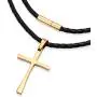 555Jewelry Stainless Steel Cross Braided Rope Cord Necklace for Men Women 18-24 Inches 555Jewelry Stainless Steel Cross Braided Rope Cord Necklace for Men Women 18-24 Inches