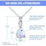 18K White Gold/Rose Gold Plated Opal Necklace for Women