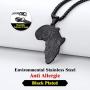 Richsteel National Borders/Eye of Horus African Map Necklace for Men Women Stainless Steel/18K Gold Plated Tribal Egyptian Jewelry with Customizable Service Travel Gift