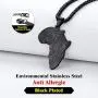Richsteel National Borders/Eye of Horus African Map Necklace for Men Women Stainless Steel/18K Gold Plated Tribal Egyptian Jewelry with Customizable Service Travel Gift