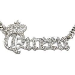 GWOOD Crown Queen Necklace with Crystal Rhinestones, or Earrings