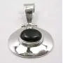 SilverStarJewel Solid Sterling Silver Natural Black Onyx Pendant 1.1'' Jewelery Gift SilverStarJewel Solid Sterling Silver Natural Black Onyx Pendant 1.1'' Jewelery Gift