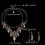 BriLove Womens Costume Fashion Crystal Floral Vine Leaf Statement Necklace Dangle Earrings Set BriLove Womens Costume Fashion Crystal Floral Vine Leaf Statement Necklace Dangle Earrings Set