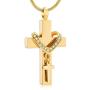 Stainless Steel Cross Memorial Cremation Ashes Urn Pendant Necklace Keepsake Jewelry Urn