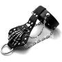 Xusamss Punk Rock Alloy Skull Hand Rivet Chain Cuff Bracelet,7''-8''