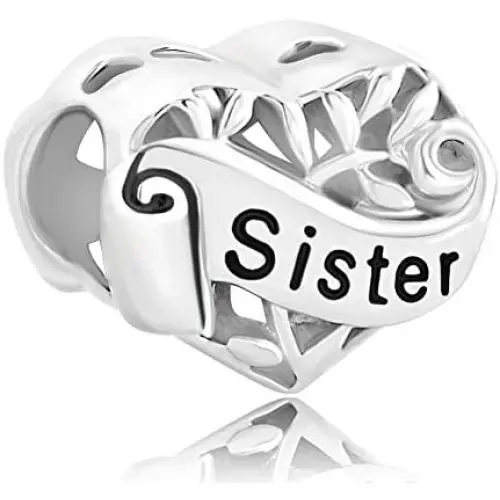 LovelyJewelry Sister Wife Grandma Heart Sterling Silver I Love You Filigree Tree of Life Charms for Bracelet