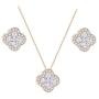UDORA Clover Necklace Earrings Bracelet Jewelry Set Fashion Gifts for Bridesmaid Women Girls