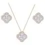 UDORA Clover Necklace Earrings Bracelet Jewelry Set Fashion Gifts for Bridesmaid Women Girls