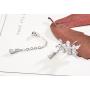 SLUYNZ 925 Sterling Silver Leaves Wrap Earrings Cuff for Women Teens Sparkling CZ Crystals Crawler Earrings Dangling Chain