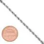 The Bling Factory 2.8mm Rhodium Plated Twisted Rope Chain Necklace + Bracelet Set, 22'' (Necklace) + 7'' (Bracelet)
