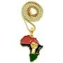 GWOOD Power Fist Over Pan African Africa Pendant with Necklace