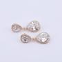 Teardrop Dangle Earrings for Wedding - Sparkly Sterling Silver Cubic Zirconia Crystal Rhinestone Drop Earrings Pierced Austrian Style Hypoallergenic Earrings Womens Bridal Jewelry