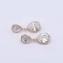 Teardrop Dangle Earrings for Wedding - Sparkly Sterling Silver Cubic Zirconia Crystal Rhinestone Drop Earrings Pierced Austrian Style Hypoallergenic Earrings Womens Bridal Jewelry
