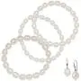 Silpada White Ringed Freshwater Cultured Pearl Earring, Bracelets & Necklace Set in Sterling Silver Silpada White Ringed Freshwater Cultured Pearl Earring, Bracelets & Necklace Set in Sterling Silver