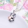 Sterling Silver Forever Love Cute Animal Love Heart Necklace Ring Earrings for Women Graduation Gift