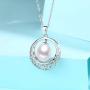 HXZZ Fine Jewelry Women Gifts 925 Sterling Silver Freshwater Cultured Teardrop White Pearl Pendant Necklace