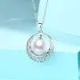 HXZZ Fine Jewelry Women Gifts 925 Sterling Silver Freshwater Cultured Teardrop White Pearl Pendant Necklace
