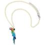 NEWEI Acrylic Novelty Flying Parrot Bird Necklace Chain Pendant Collar Fashion Animal Ornaments Jewelry for Women Gifts Charm