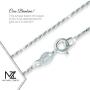 Michael Zweig 925 Sterling Silver Bracelets for Women - Sterling Silver Diamond Cut Rope Bracelet | 1.15 mm Thickness with Spring Ring, Italy Tag