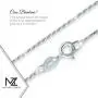 Michael Zweig 925 Sterling Silver Bracelets for Women - Sterling Silver Diamond Cut Rope Bracelet | 1.15 mm Thickness with Spring Ring, Italy Tag