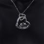 Heart Sister Elephant Necklace Sterling Silver Cubic Zirconia Engraved Always My Sister Forever My Friend 18 Inch Rolo Chain Plus Pendant Charm Love Jewelry Gifts For Women Girls Best Friend