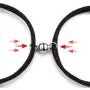 YELUWA 2PCS Magnetic Rope Bracelets for Men Women, Boyfriend Girlfriend Couple Mutual Attraction Bracelet, Friendship Best Friend Sister BFF Gift, Handmade Daughter to Mom Gift for Mothers Day, Black