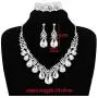 ORAZIO Rhinestone Wedding Necklace and Earrings Jewelry Sets for Women with Bridal Bracelet Necklace Set Bridesmaid Jewelry ORAZIO Rhinestone Wedding Necklace and Earrings Jewelry Sets for Women with Bridal Bracelet Necklace Set Bridesmaid Jewelry