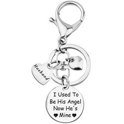 TISDA I Used to Be His/Her Angel But Now Hes/Shes Mine Daddy/Mommy Memorial Necklace,Stainless Steel Pendant