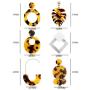 ORAZIO Acrylic Earrings for Women Drop Dangle Resin Earrings Set