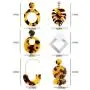 ORAZIO Acrylic Earrings for Women Drop Dangle Resin Earrings Set ORAZIO Acrylic Earrings for Women Drop Dangle Resin Earrings Set