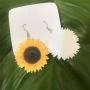 DAMLENG Unique Handmade Bohemian Acrylic Sunflower Dangle Drop Earrings for Women Girls Statement Yellow Flower Earrings Jewelry Gifts