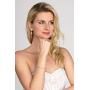 Mariell CZ Bridal Bracelet & Matching Earrings, Rose Gold Jewelry Set Adjustable Bracelet 7 ¼'' to 8 ¾''