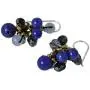 NOVICA Blue Quartz .925 Sterling Silver Glass Beaded Cluster Earrings Blue Cattlelaya NOVICA Blue Quartz .925 Sterling Silver Glass Beaded Cluster Earrings Blue Cattlelaya