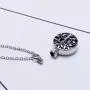 Fanery Sue Personalized Custom Tree of Life Cremation Urn Necklace for Ashes Memorial Stainless Steel Pendant