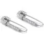 Gold Plated Stainless Steel Stylish Cartilage Earrings Punk Goth Safety Pin Earrings for Women Girl