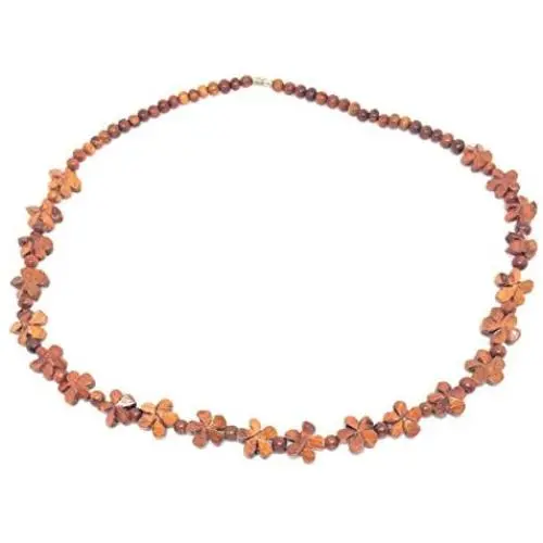 Zero Gravity Hawaii Hawaiian Jewelry Koa Wood 3D Hawaii Plumeria Flower Necklace Zero Gravity Hawaii Hawaiian Jewelry Koa Wood 3D Hawaii Plumeria Flower Necklace