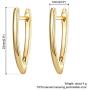 DMQ Letter V-Shaped Huggie drop Earrings for women White gold plated earrings jewelry