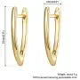 DMQ Letter V-Shaped Huggie drop Earrings for women White gold plated earrings jewelry DMQ Letter V-Shaped Huggie drop Earrings for women White gold plated earrings jewelry