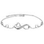S925 Sterling Silver Bracelets for Women and Teen Girls Infinity Heart Jewelry Gift for Lovers