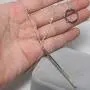 TseanYi Long Bar Drop Necklace Silver Circle Karma Pendant Chain Necklace Vintage Chain Necklaces Jewelry for Women and Girls