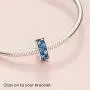 Pandora Jewelry Blue Pave Clip Crystal and Cubic Zirconia Charm in Sterling Silver