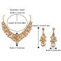 BriLove Wedding Jewelry Sets for Brides Rhinestone Simulated Pearl Teardrop Cluster Statement Necklace Dangle Earrings
