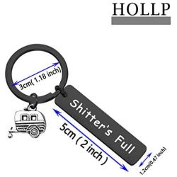 Shitters Full Keychain Happy Camper RV Keychain Camping Keychain Trailer Christmas Vacation Jewelry