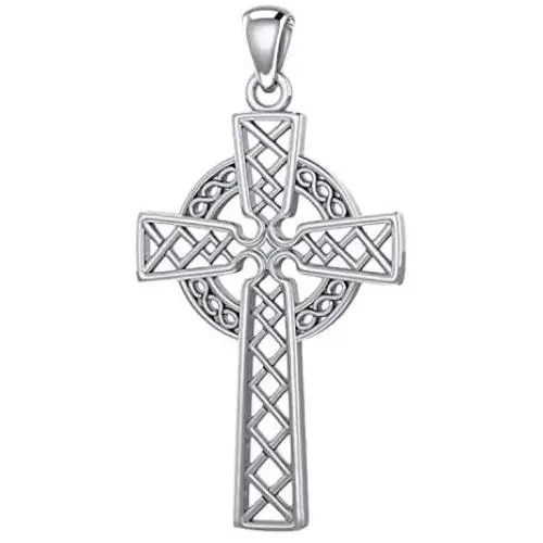 US Jewels Mens 925 Sterling Silver Irish Celtic Knotwork Cross Pendant, 34.5mm US Jewels Mens 925 Sterling Silver Irish Celtic Knotwork Cross Pendant, 34.5mm