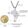 PROSTEEL Stainless Steel Africa Map Necklace for Men Women, 18K Gold/Rose Gold/Black Plated, Customize Available, 22''-24'' Adjustable, Come Gift Box