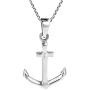 AeraVida Nautical Anchor Cross of Hope .925 Sterling Silver Pendant Necklace