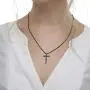 IEFSHINY Cross Necklace for Men, Stainless Steel Cross Pendant Necklaces for Men Pendant Chain 16-30 Inches Chain Gold Silver Black Cross Necklace