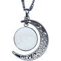 GiftJewelryShop Morocco Flag Crescent Moon Galactic Universe Glass Cabochon Pendant Necklace